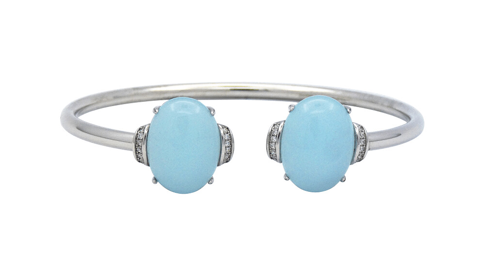 Pulsera rígida con piedras color