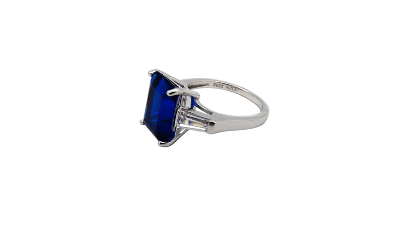 Anillo plata con piedra color