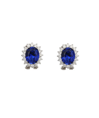 Pendientes azules con orla
