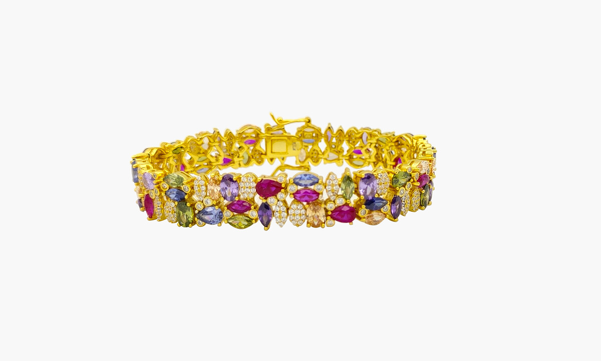 Pulsera ancha multicolor