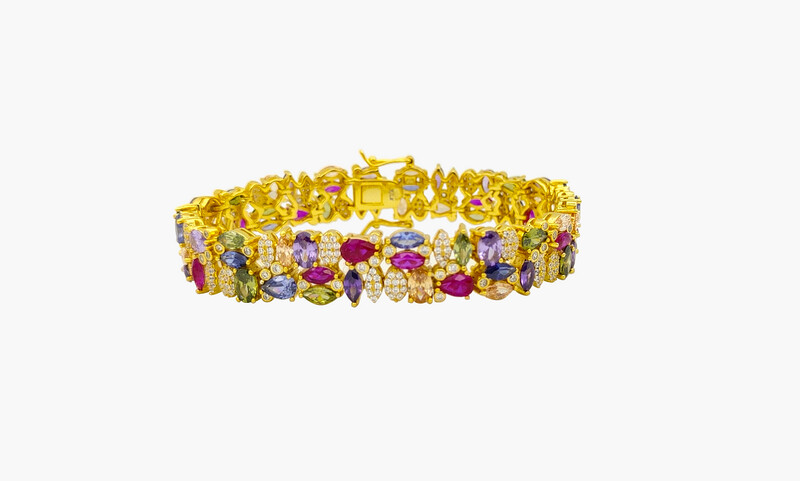 Pulsera ancha multicolor
