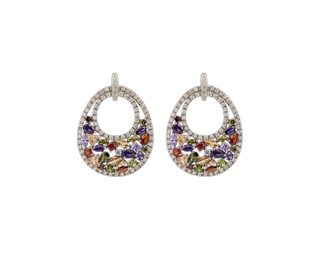 Pendientes colgante multicolor