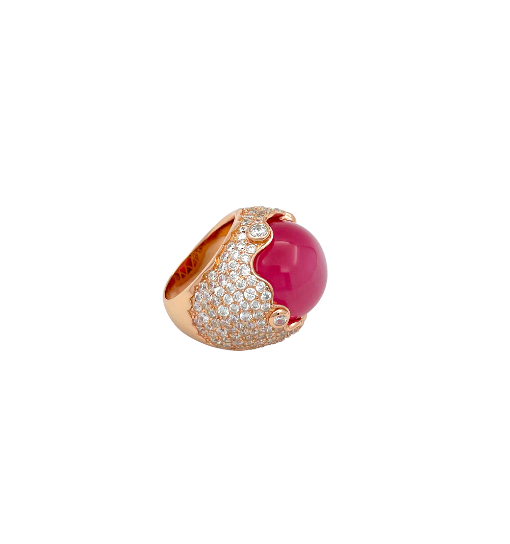Anillo pave rosa