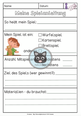 Spielanleitung schreiben | Vorgangsbeschreibung