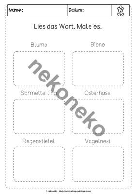 Arbeitsblätter Frühling &amp; Ostern | Deutsch | Klasse 1