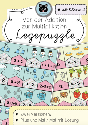 Legepuzzle Multiplikation | 2 Versionen | differenziert