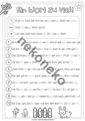 Ein Wort zu viel | Lesen, lachen, schreiben | Frühling