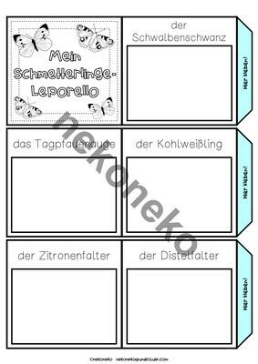 Leporello Schmetterlinge | Sachunterricht ab Klasse 1