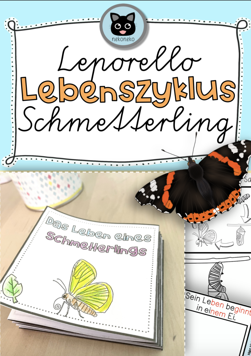 Lebenszyklus Schmetterling | Leporello ab Klasse 1