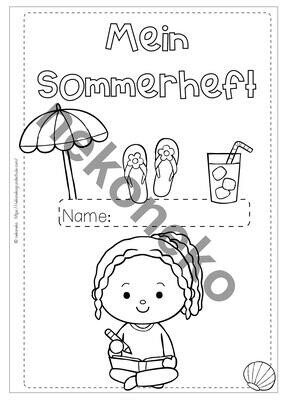 Mein Sommerheft | Sommerliche Deutschübungen ab Kl. 2