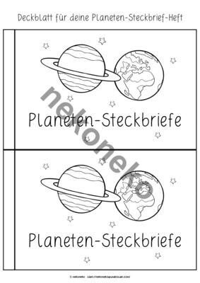Miniheft | Planeten-Steckbriefe | Bastelvorlage