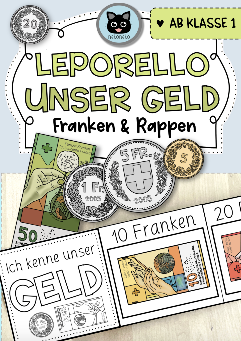 Leporello | Unser Geld | Franken & Rappen | ab Klasse 1