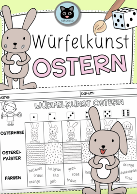 Würfelkunst | Ostern | Osterhase und Osterei