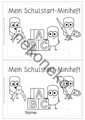 Mein Schulstart-Miniheft | Erste Übungen für die 1. Klasse