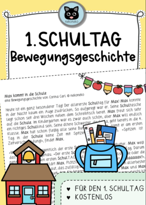 Kostenlose Bewegungsgeschichte für den 1. Schultag