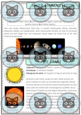 Wissenskartei | Unser Sonnensystem