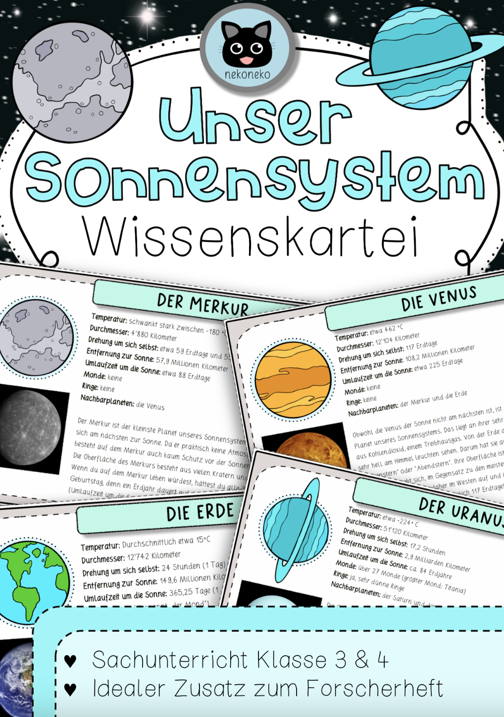 Wissenskartei | Unser Sonnensystem