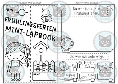 Meine Frühlingsferien | Mini-Lapbook | Bastelvorlage