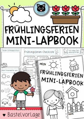 Meine Frühlingsferien | Mini-Lapbook | Bastelvorlage
