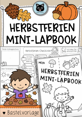 Meine Herbstferien | Mini-Lapbook | Bastelvorlage