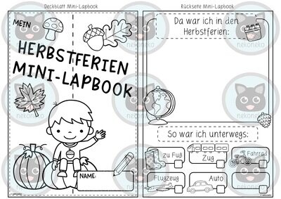 Meine Herbstferien | Mini-Lapbook | Bastelvorlage