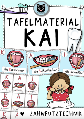 Zähne | KAI Zahnputztechnik | Tafelbilder & Kärtchen