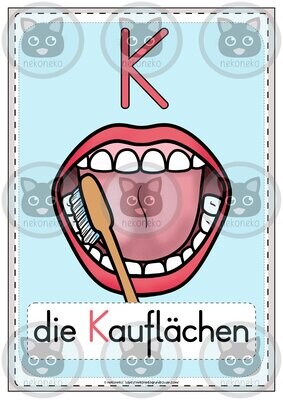 Zähne | KAI Zahnputztechnik | Tafelbilder &amp; Kärtchen