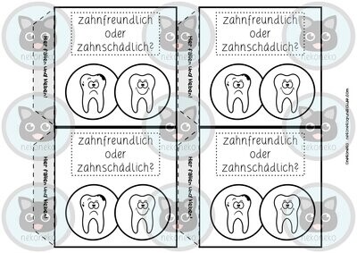 Leporello Zähne | zahnfreundlich oder zahnschädlich? | Zahngesundheit
