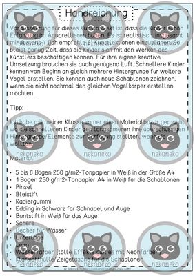 Kunstprojekt | Bunte Vögel nach Pete Cromer