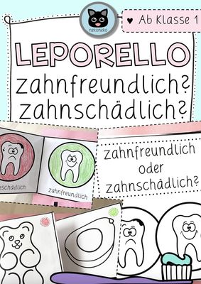Leporello Zähne | zahnfreundlich oder zahnschädlich? | Zahngesundheit