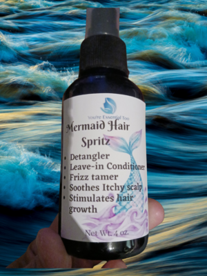 Mermaid Hair Spritz Leave - in Conditioner/De-tangler with Rose Water