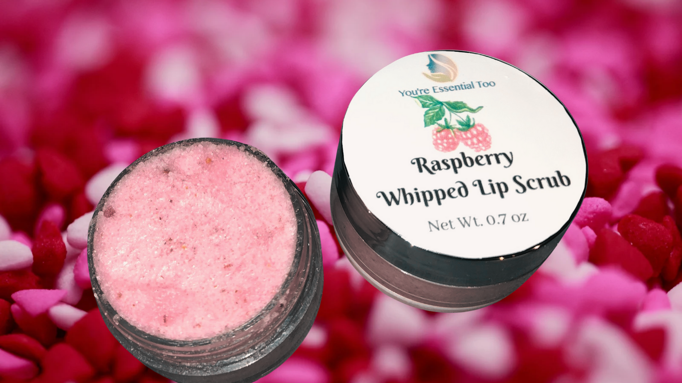 Red raspberry lip scrub