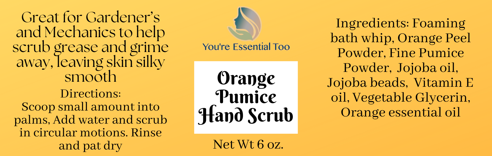 Orange & Pumice Hand Cleansing Scrub