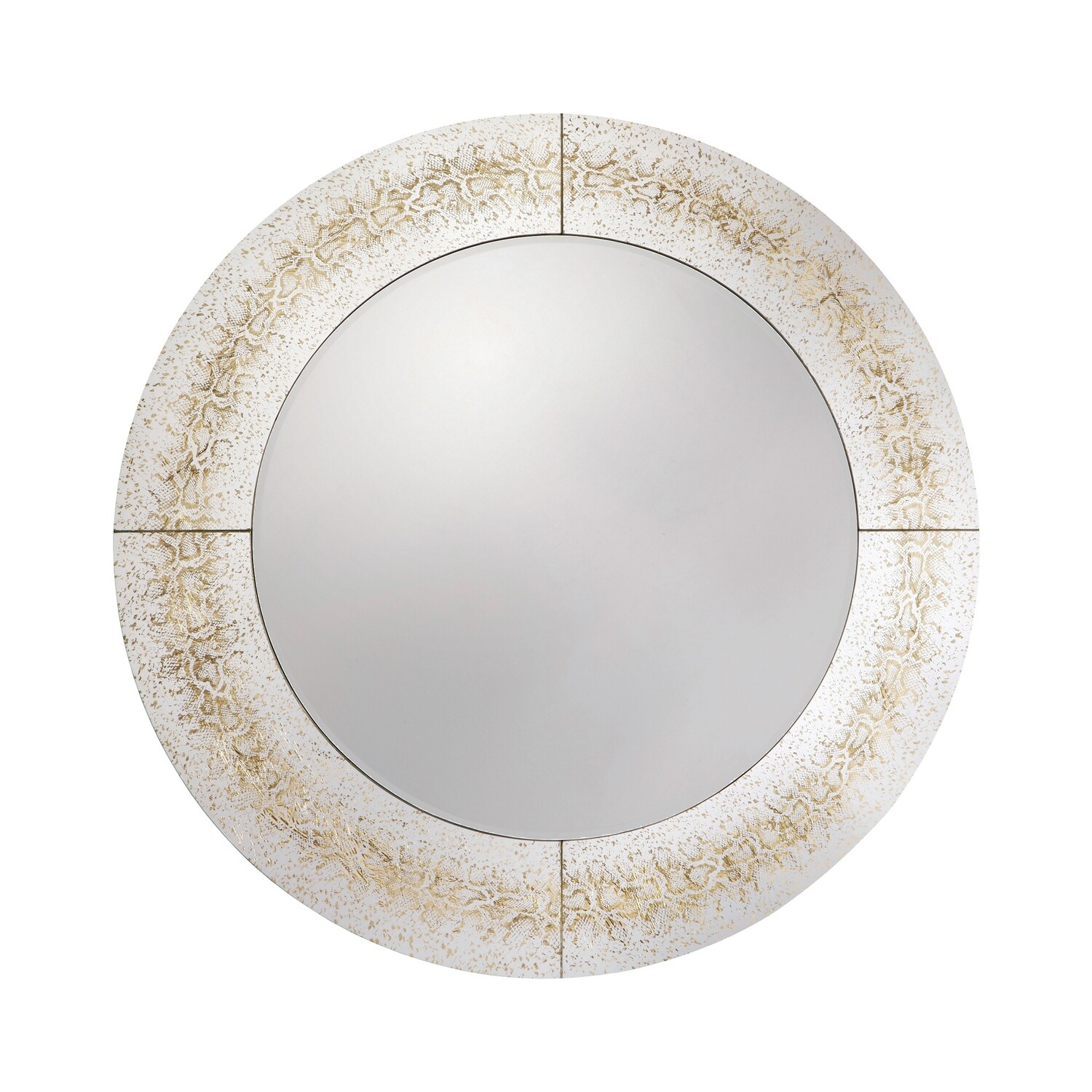 Ophidian Round Gold Snake Skin Effect Mirror 100CM