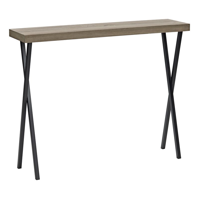 ​Data Console Table – Oak Effect & Matt Black | Space-Saving Industrial Design