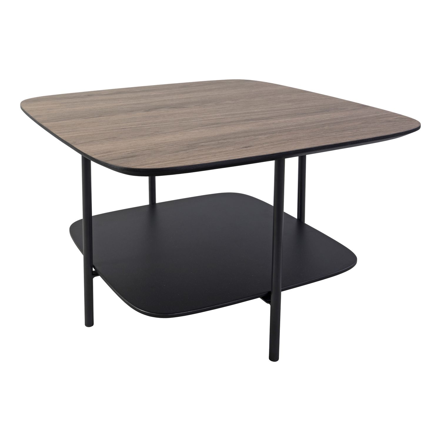 ​Oka Coffee Table – Mocha Veneer & Matt Black | Contemporary Living Room Essential