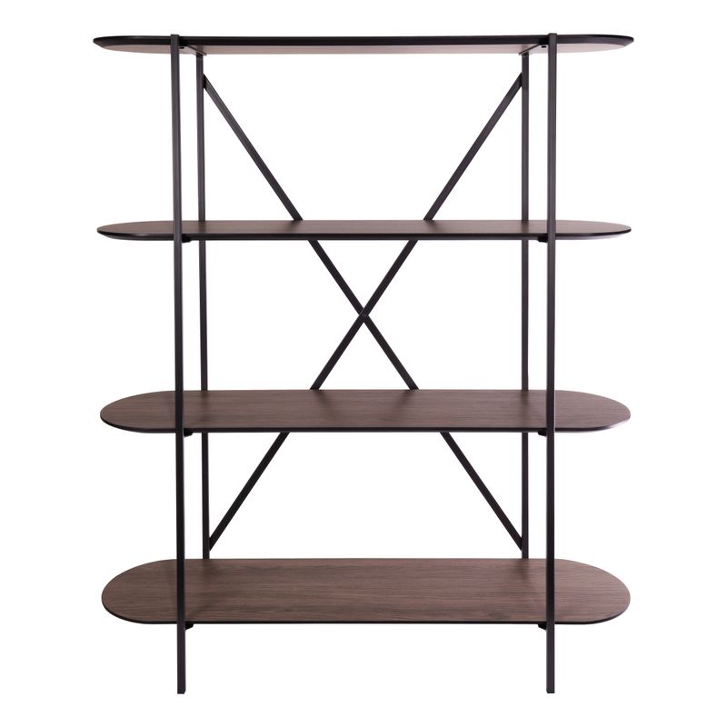 Poe Shelves – Mocha Veneer & Matt Black | Modern Display & Storage Solution