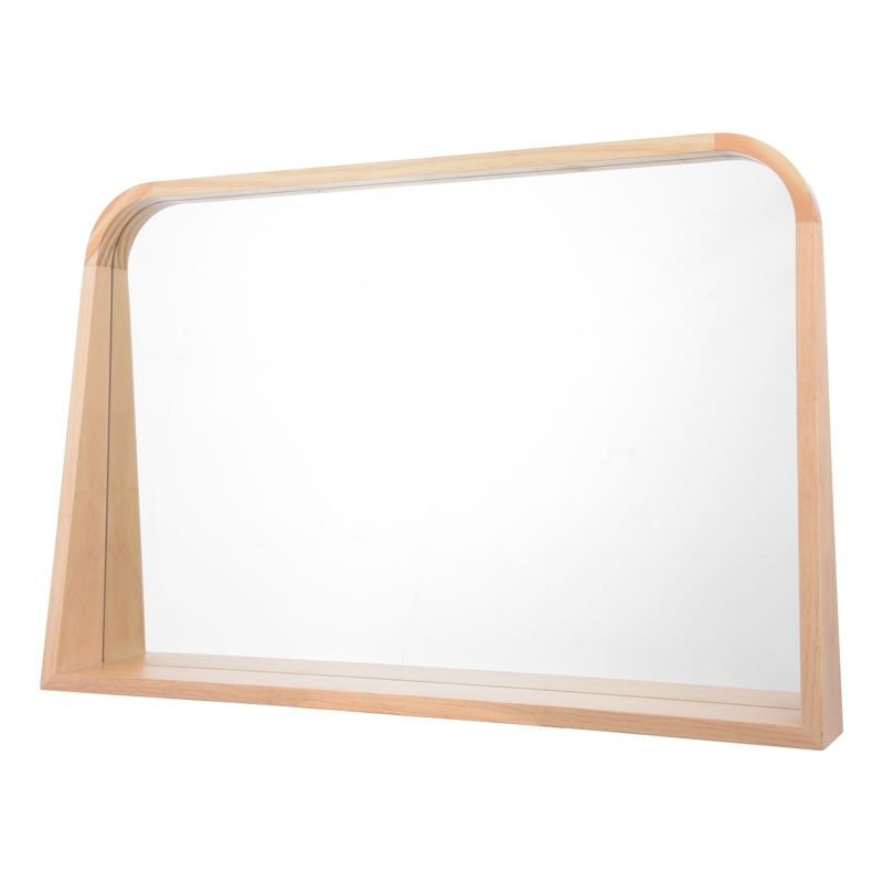 Fulgencio Rectangle Mirror with Shelf – Light Oak (60x90cm)