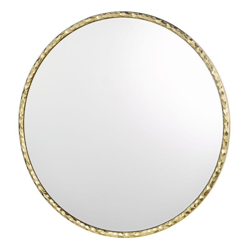 Jinelle Round Mirror – Textured Gold Frame (80cm) Jinelle Round Mirror – Textured Gold Frame (80cm)