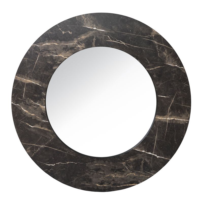 Juvan Round Mirror – Dark Marble Effect (80cm) Juvan Round Mirror – Dark Marble Effect (80cm)