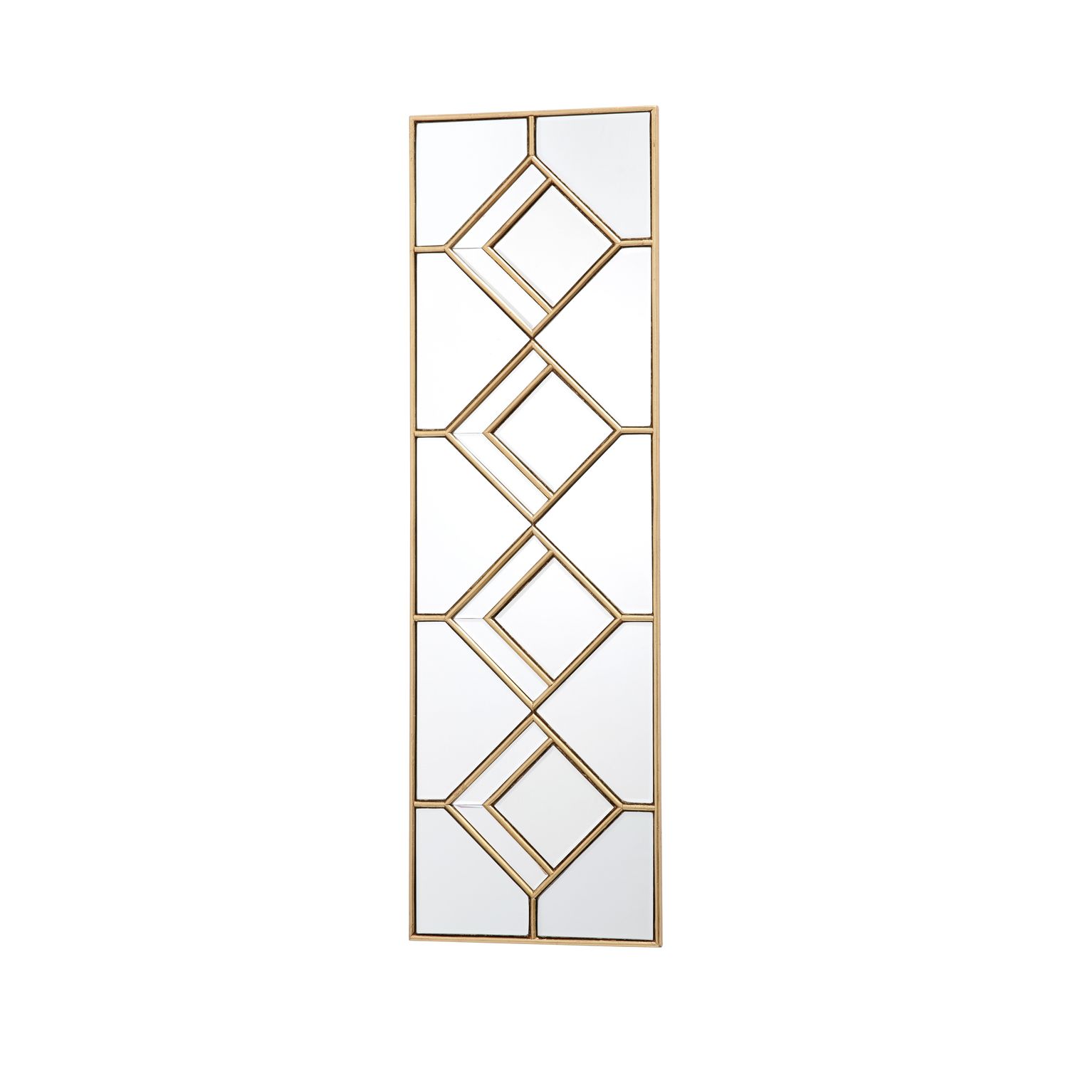 ​Kipton Rectangle Mirror – Gold Foil Detail (98x30cm)