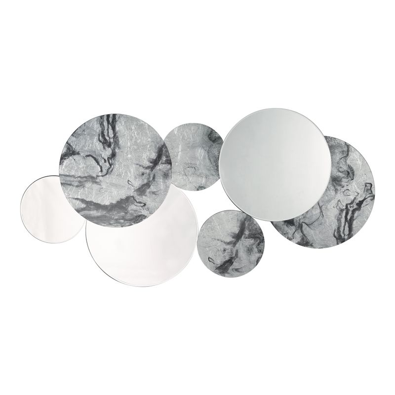 ​Meco Rectangle Mirror – Black Marble & Silver Leaf (120x70cm)