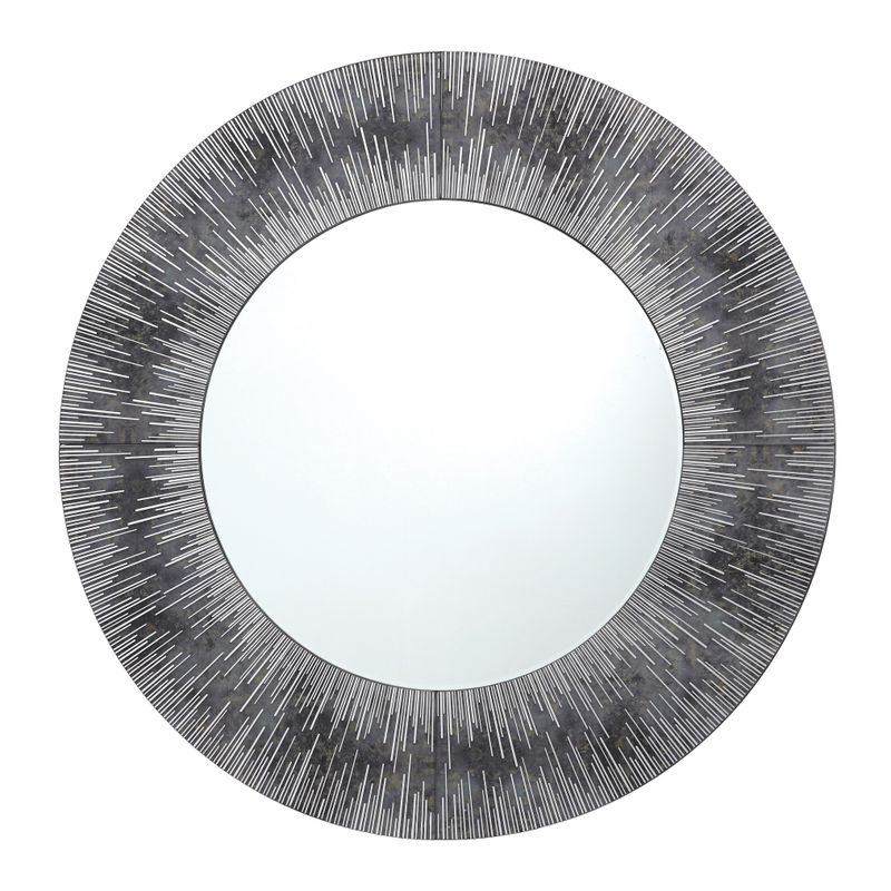 Neome Round Mirror – Purple & Grey Glass Frame (80cm) Neome Round Mirror – Purple & Grey Glass Frame (80cm)