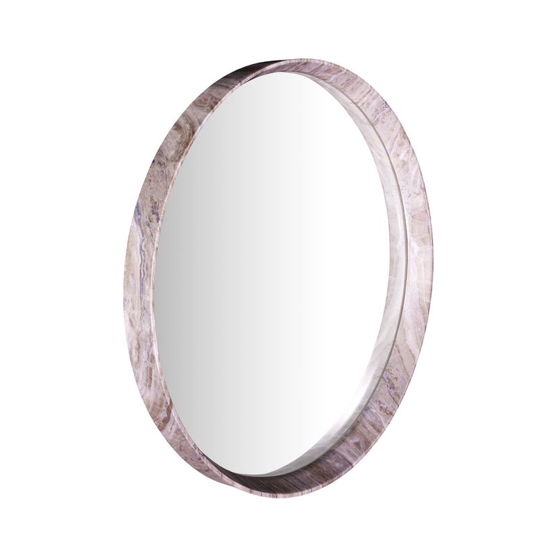Seyah Round Mirror – Brown Stone Veneer (54cm) Seyah Round Mirror – Brown Stone Veneer (54cm)