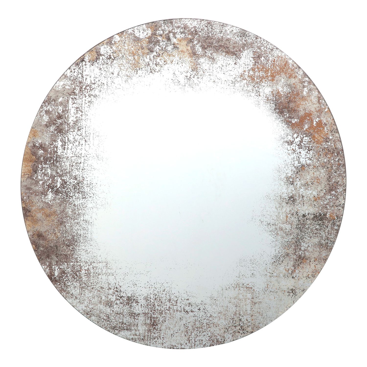 ​Vixen Round Mirror – Distressed Foxed Detail (80cm)