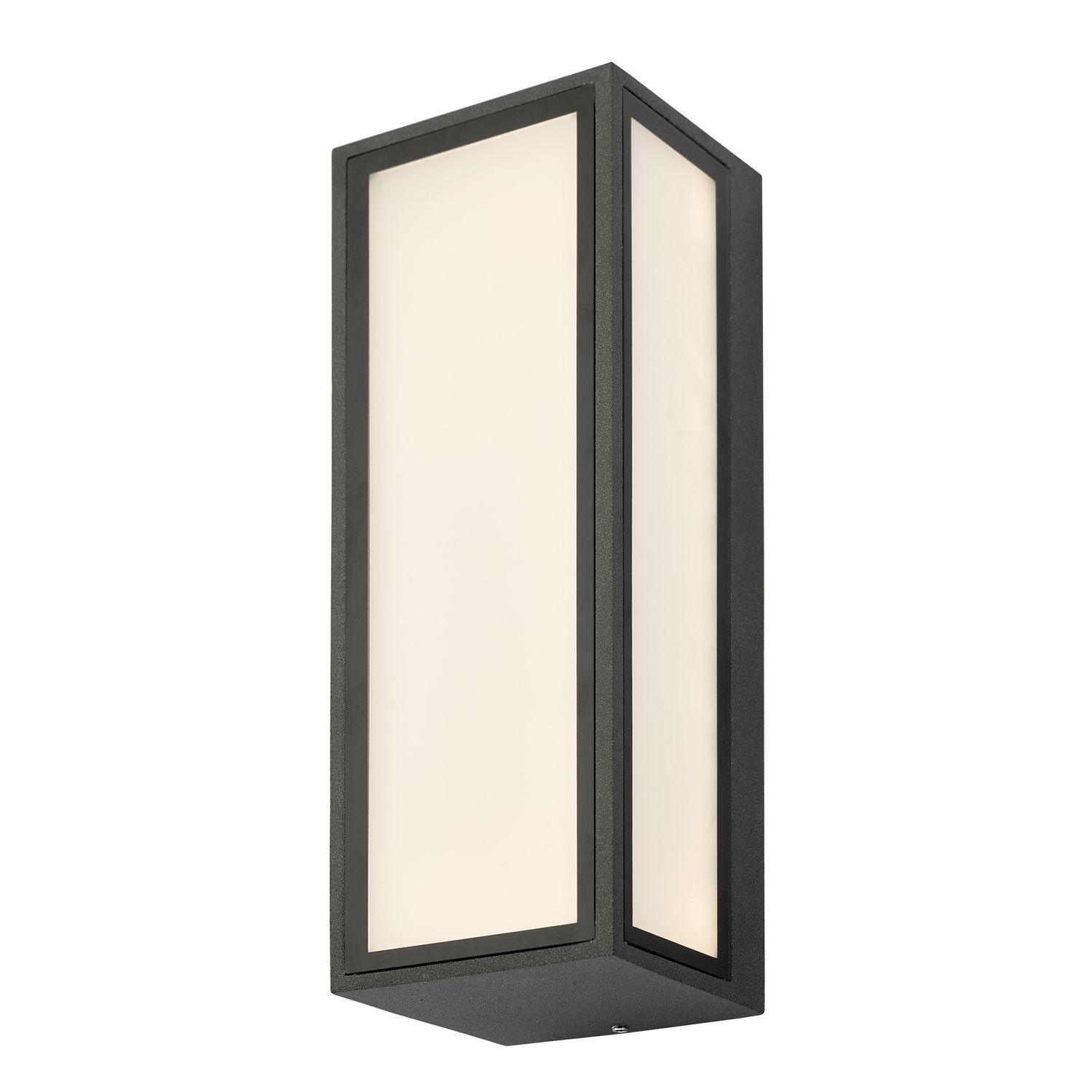 ​Arham Outdoor Wall Light – Matt Grey & Frosted Glass (IP65 LED)