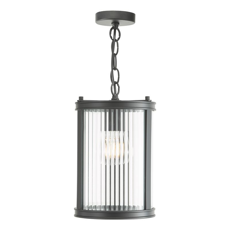 Bianka Pendant Light – Matt Black & Ribbed Glass Bianka Pendant Light – Matt Black & Ribbed Glass