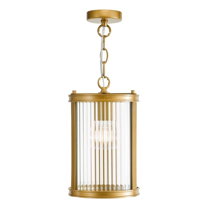 Bianka Pendant Light – Satin Bronze & Ribbed Glass Bianka Pendant Light – Satin Bronze & Ribbed Glass