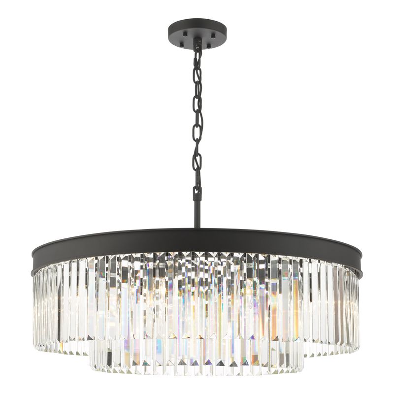 Celeus 8-Light Chandelier – Anthracite & Crystal Celeus 8-Light Chandelier – Anthracite & Crystal