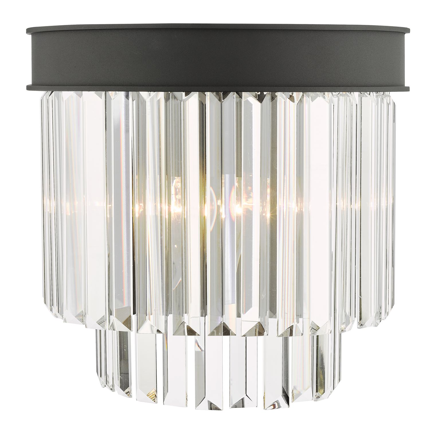 ​Celeus 2-Light Wall Light – Anthracite & Crystal